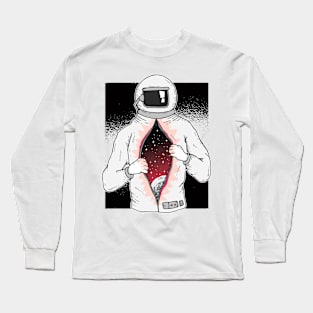 Astronaut With Universe Inside Long Sleeve T-Shirt